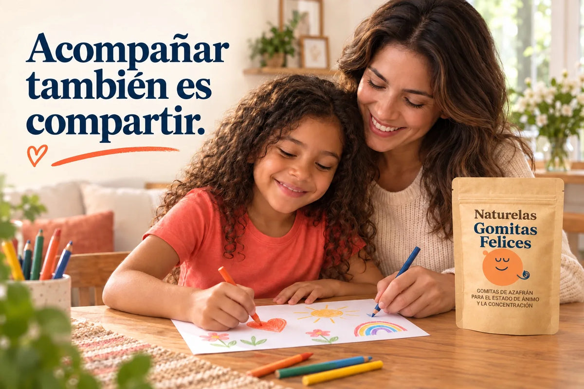 Familia en casa con Naturelas Gomitas Felices