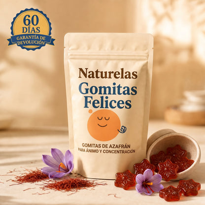 Naturelas™ Gomitas Felices · Gomitas de Azafrán para Niños